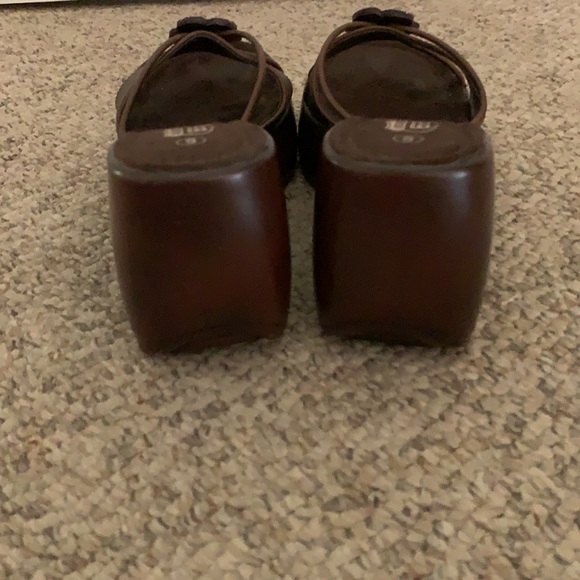 Vtg 90s Route 66 brown platform Y2K strappy sandals sz 6 - Picture 5 of 7